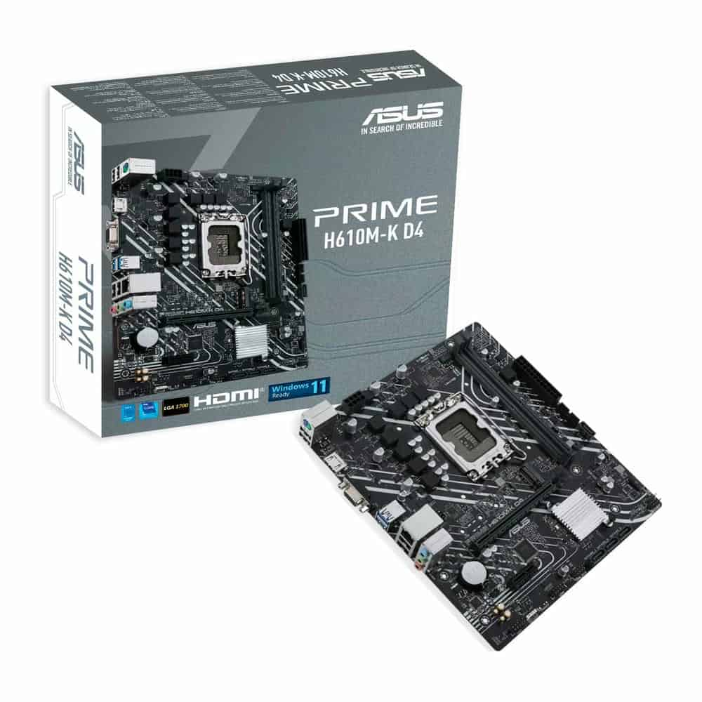 ASUS Intel H610 PRIME H610M-K D4 Open Box MicroATX Motherboard